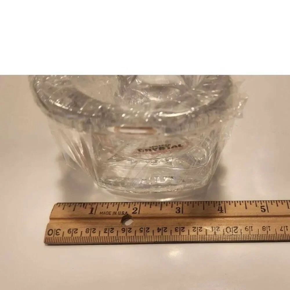 24% Lead Crystal Christmas Sleigh Candy Dish/Decor